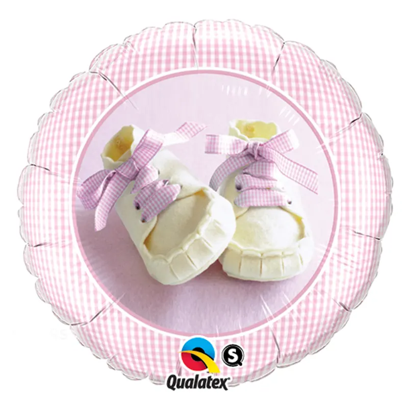 Folienballon Baby Shoes Girl – Süßer Folienballon mit kleinen Babyschuhen in Rosa, perfekt zur Begrüßung eines neugeborenen Mädchens oder für Babypartys.