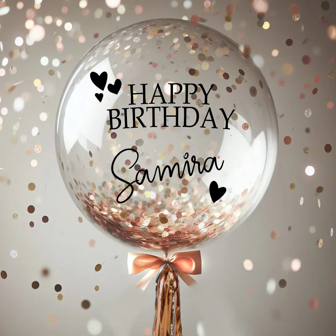 glamouröser Bubbleballon als Geschenkidee zum Geburtstag