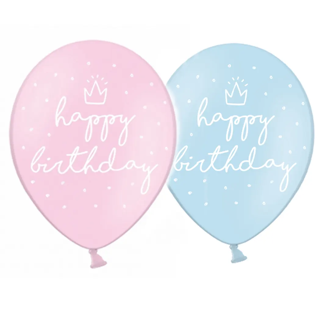 Happy Birthday Krone - Latexballon rund
