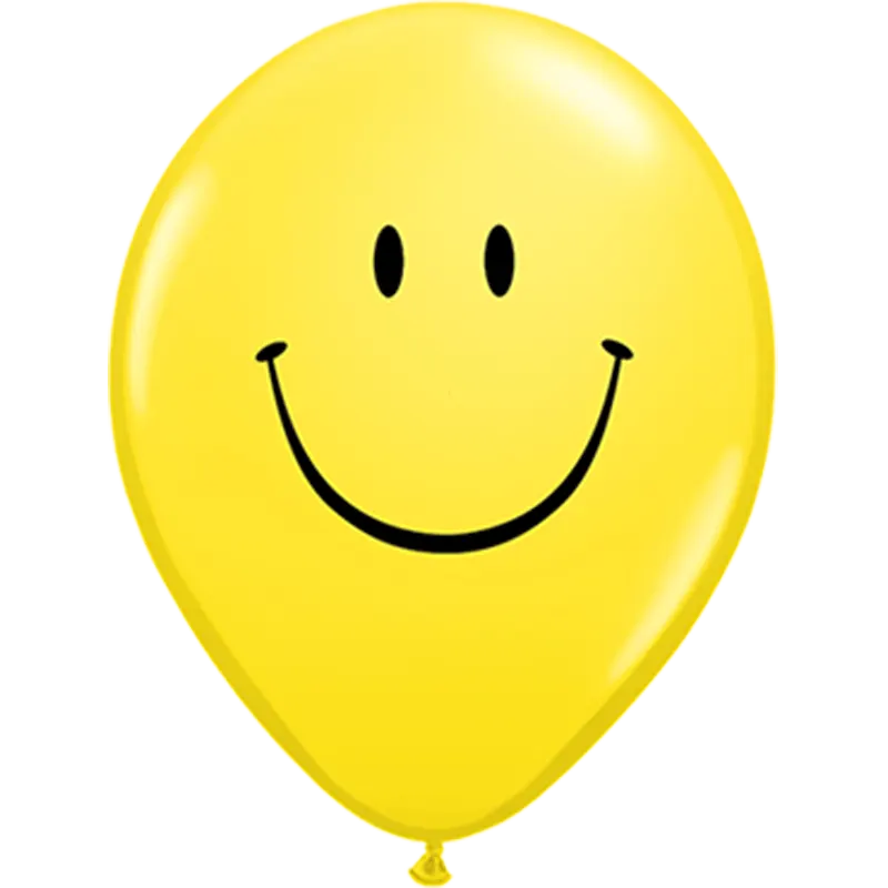 Smile Face Yellow - Latexballon rund