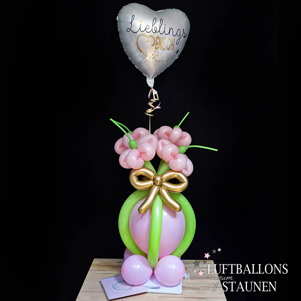 Luftballon-Blumen-Bouquet für unvergessliche Geburtstage